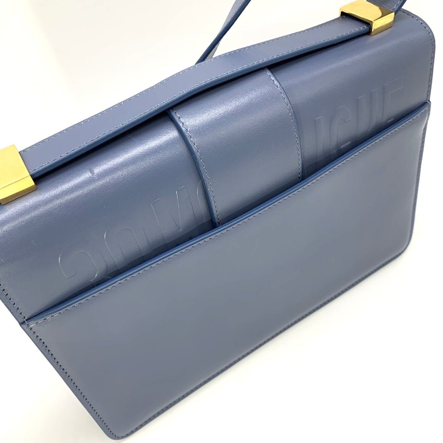 Christian Dior Dior Christian 30 Montaigne Shoulder Bag Blue Leather