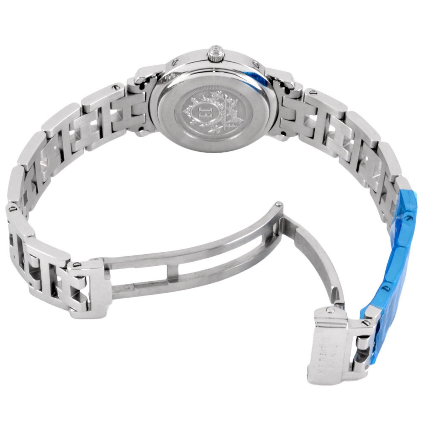 Hermes Hermes Cl4.230 Clipper Nacle Watch Quartz Shell Dial Bezel 12P Diamond