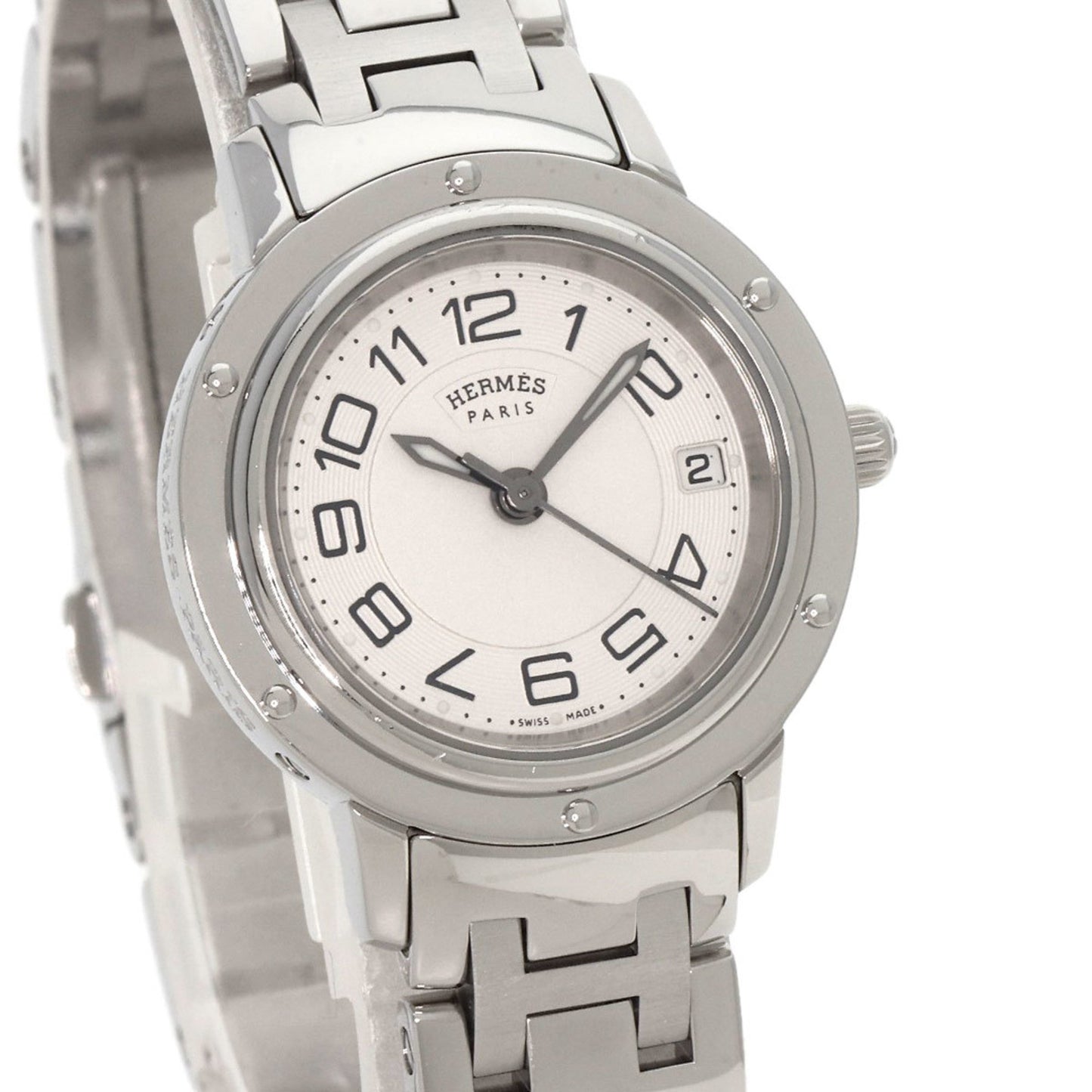 Hermes Cp1.210 Clipper Classic Watch Stainless
