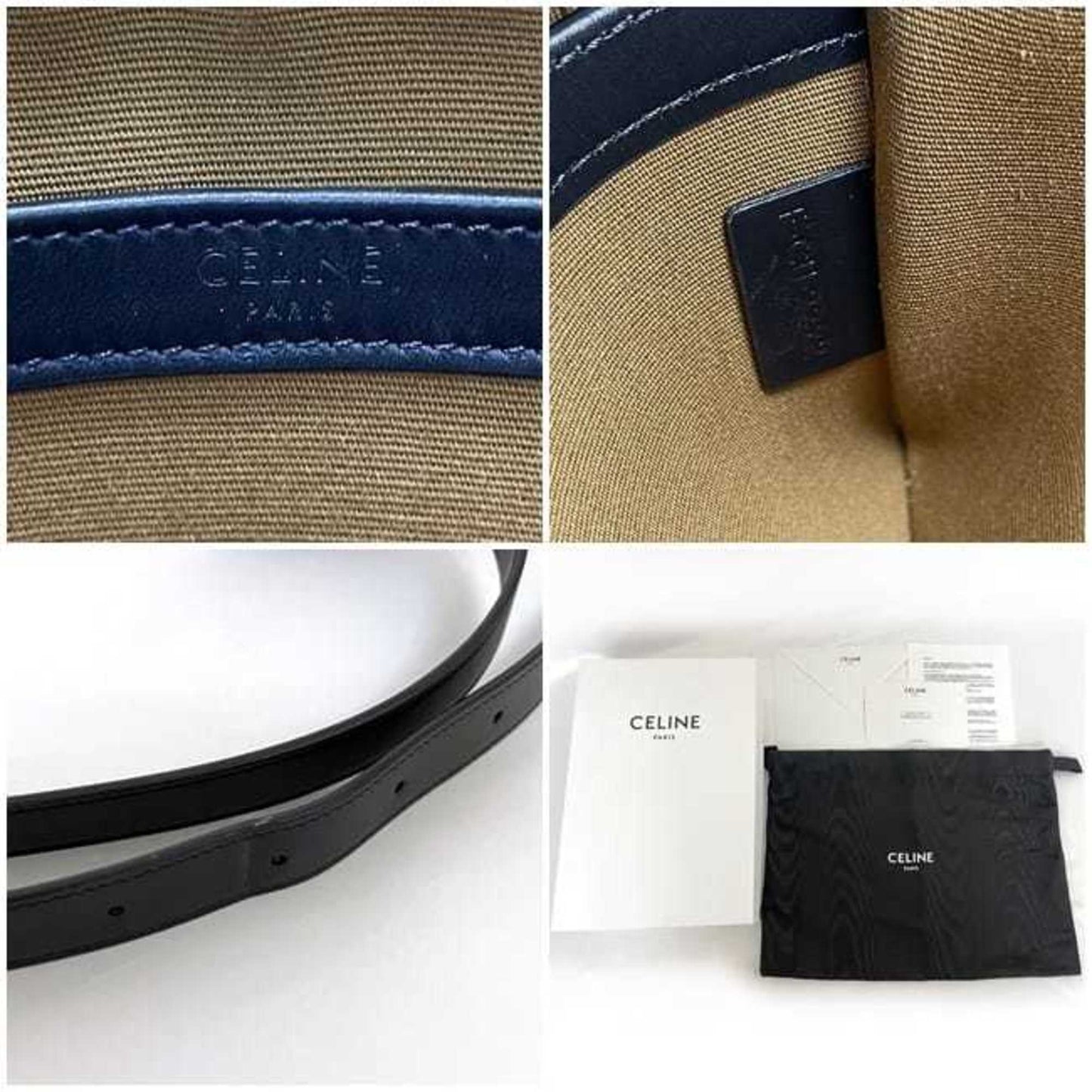 Celine Shoulder Bag Medium Black Triomphe F-20143 Pvc Leather Celine