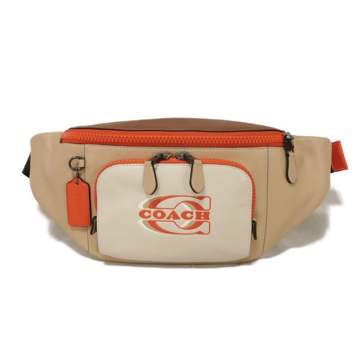 Coach Coach Body Bag Truck Belt Current C Mark Color Block Multi Smooth Calf Unused Embossed Stamp