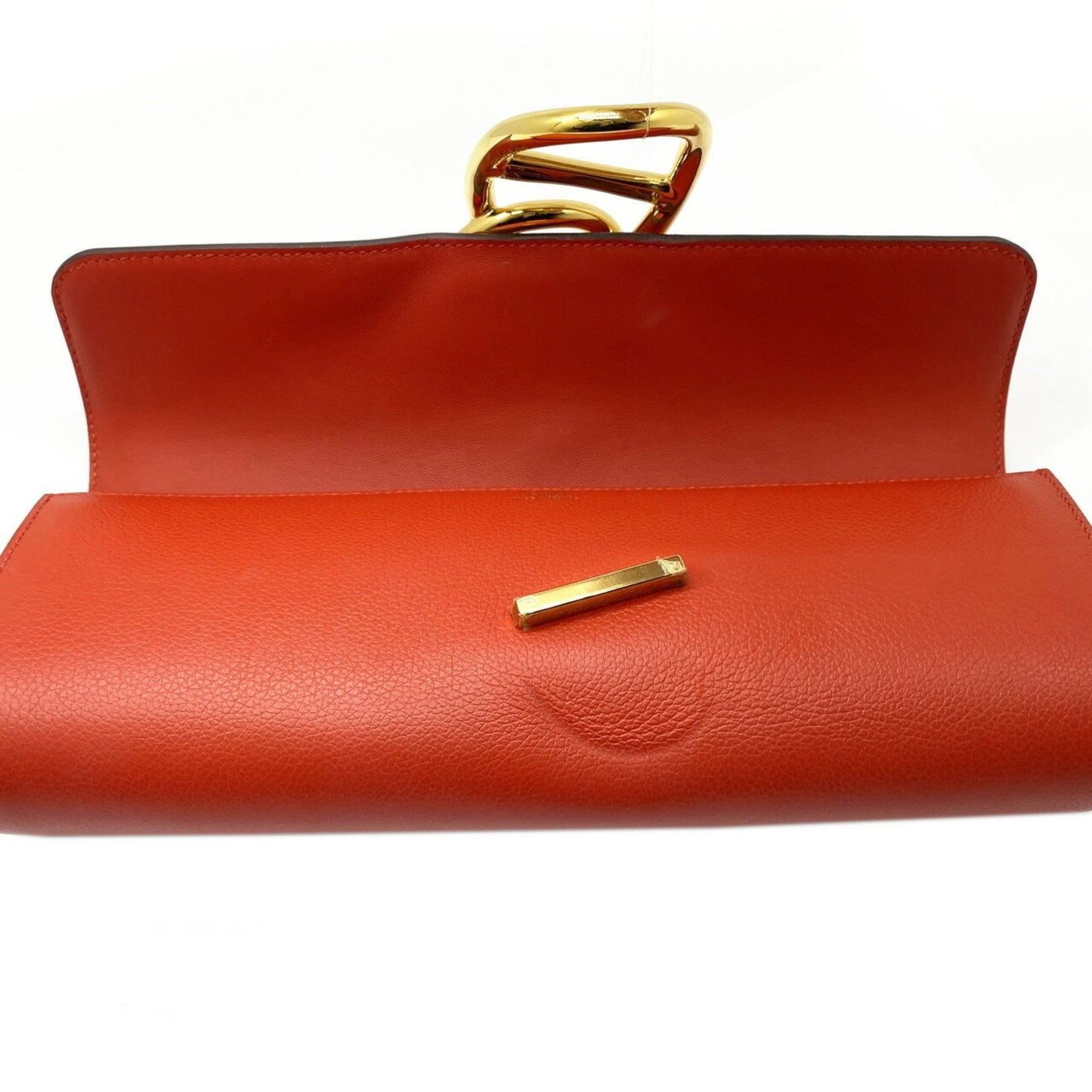 Hermes Hermes Ege Evercolor Red Rouge Tomato Clutch Bag X Stamp 2016 Chaine D'Ancre