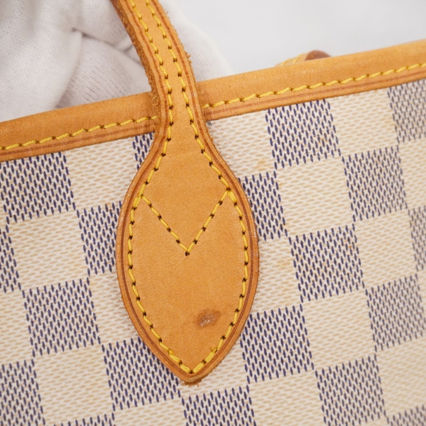 Louis Vuitton Damier Azur Neverfull Mm Tote Bag N51107 White