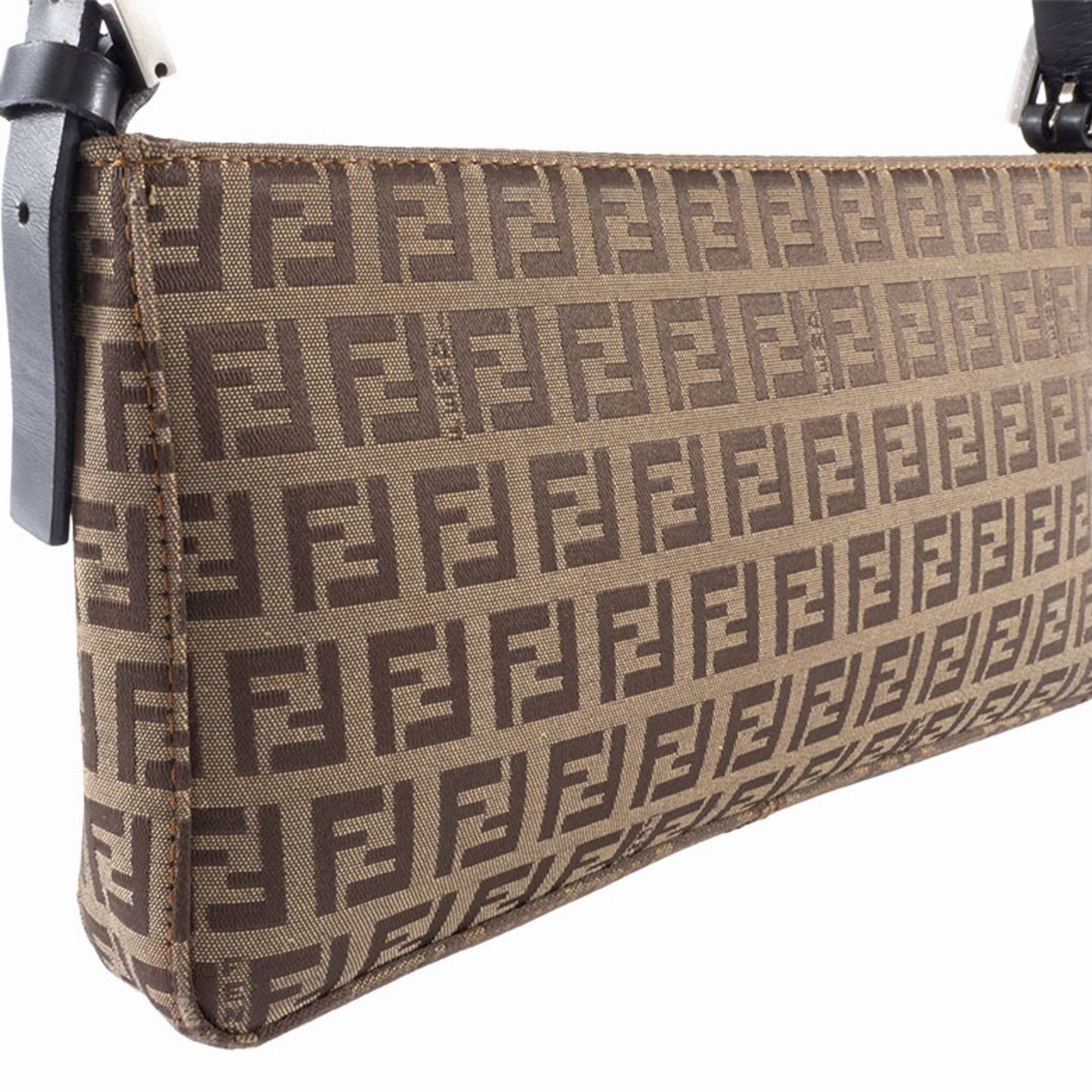 Fendi Zucca Shoulder Bag 8Br042 Canvas | Leather Beige