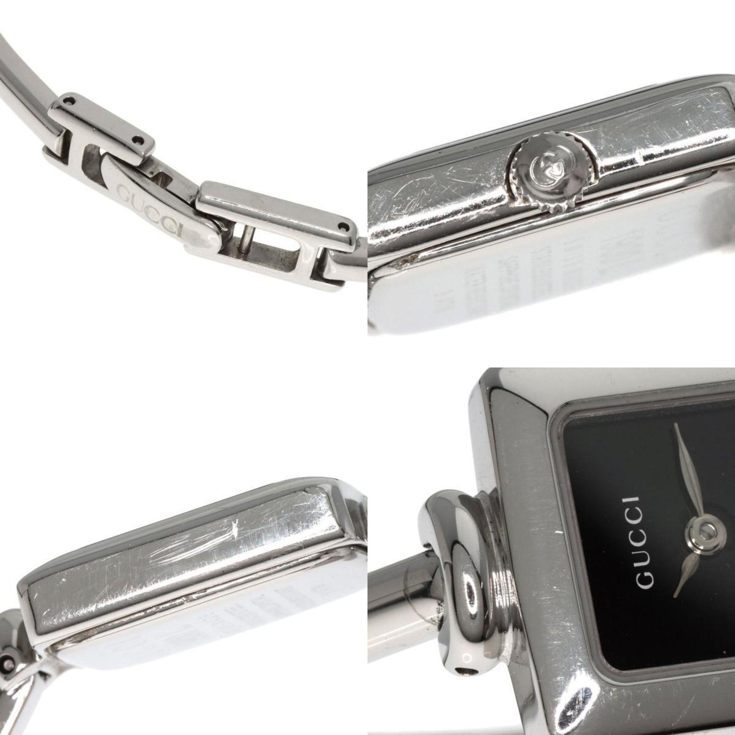 Gucci 1900L Square Face Watch Stainless Steel Ss