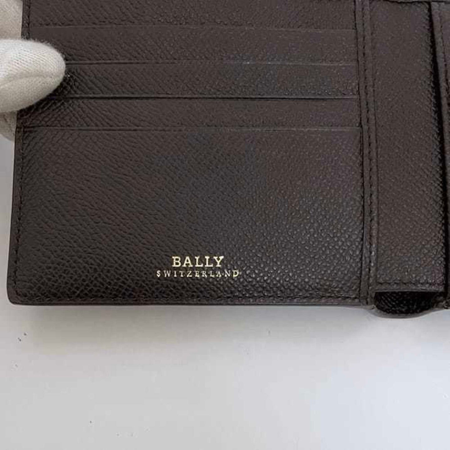 Bally Bi-Fold Wallet Ec-22731 Brown 6172021001 Unused Leather Bally Grain Folding Compact