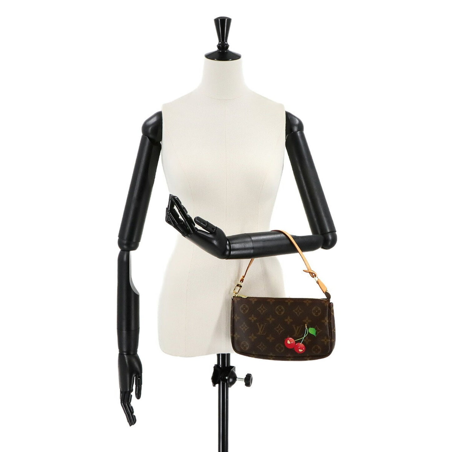 Louis Vuitton Monogram Cherry Pochette Accessoires Handbag M95008 By Takashi Murakami