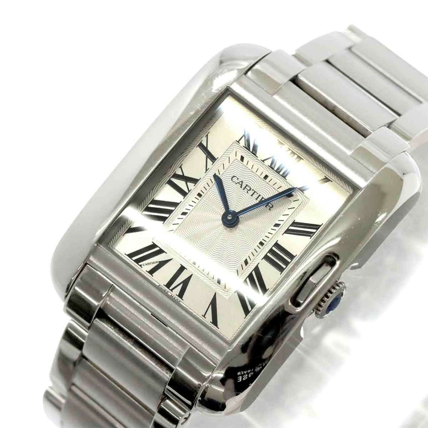Cartier Tank Anglaise Mm W5310044 Boys' Silver Quartz Watch
