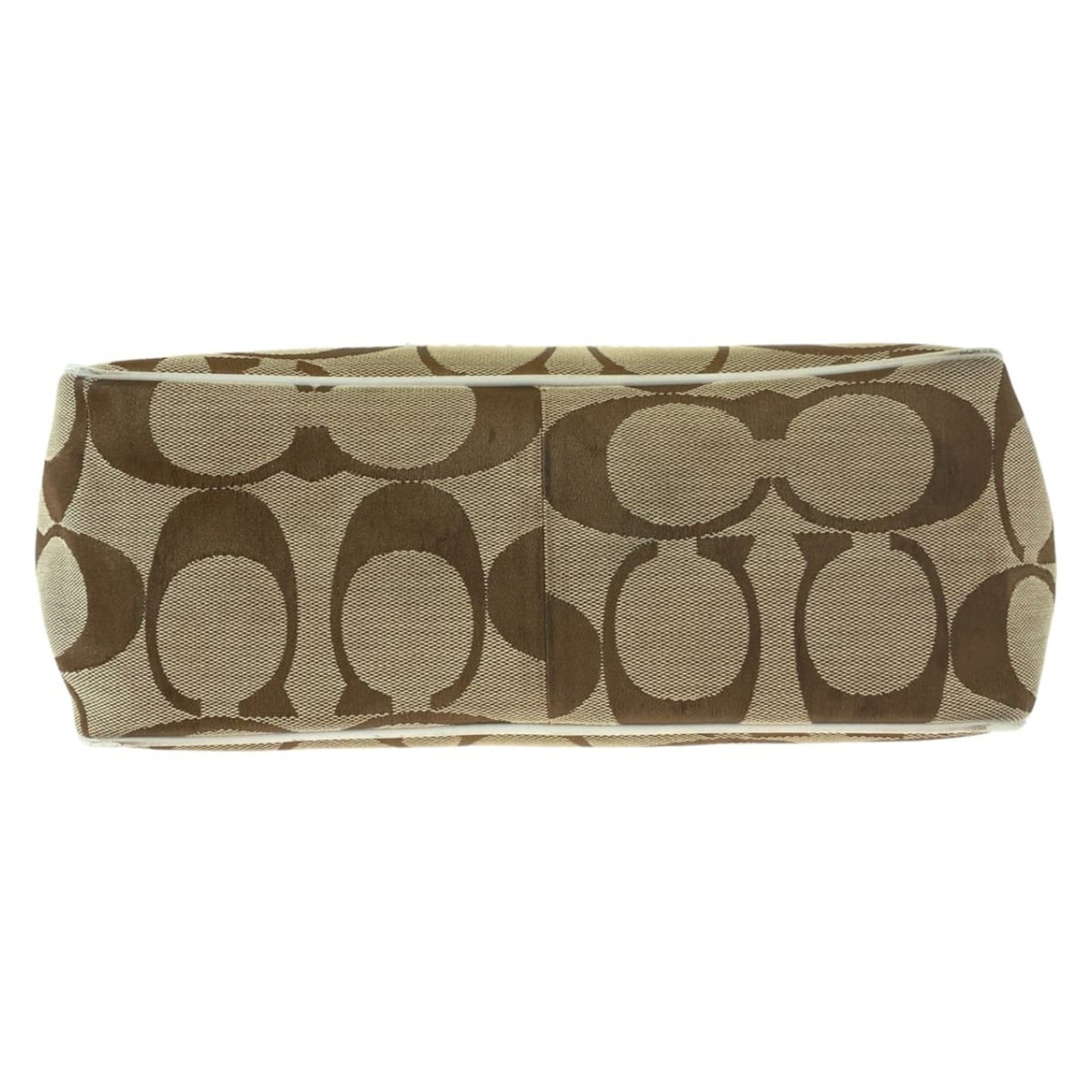 Coach Signature Embossed Beige Canvas 7874 Tote Bag Handbag