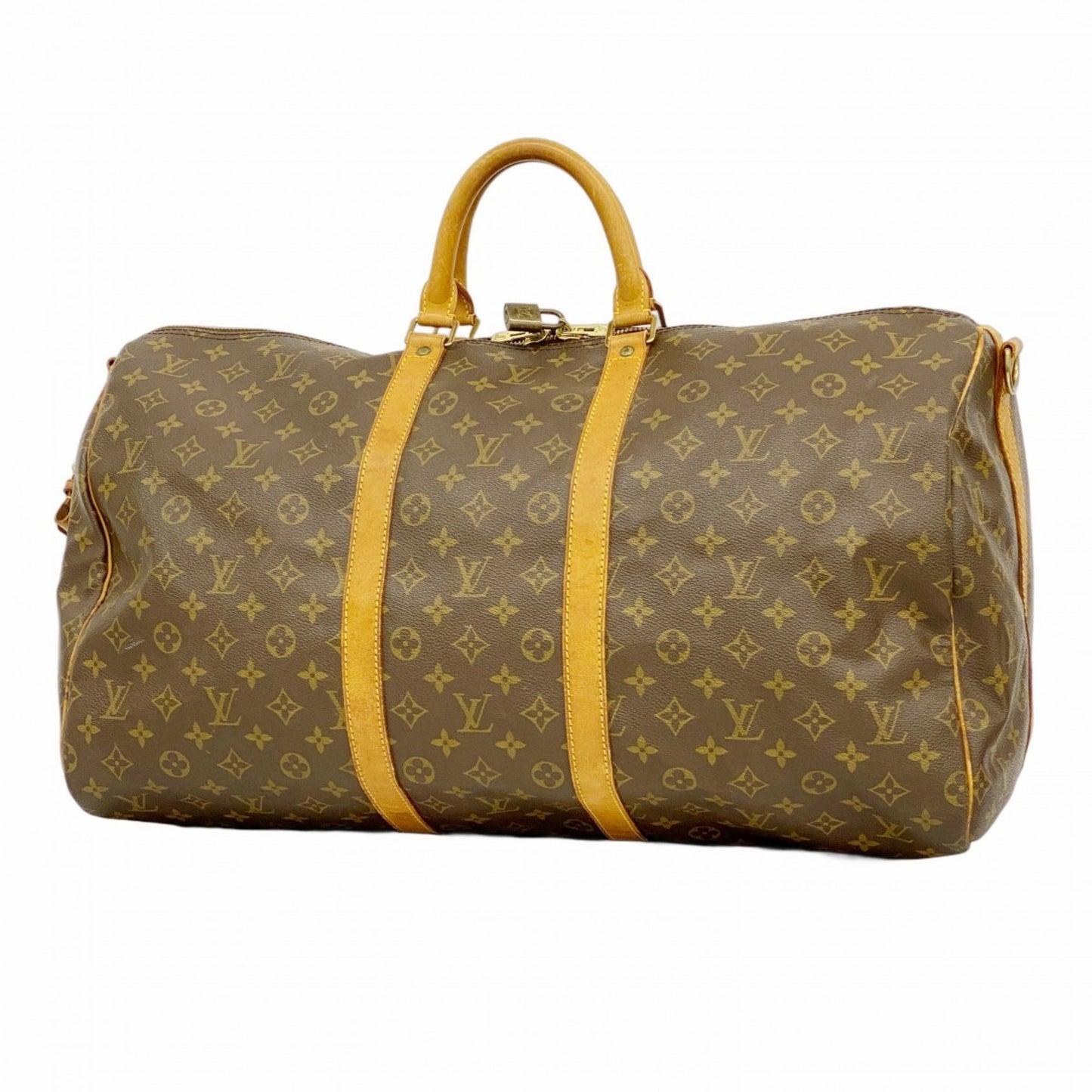 Louis Vuitton Monogram Keepall Bandouliere 55 Boston Bag M41414 Brown