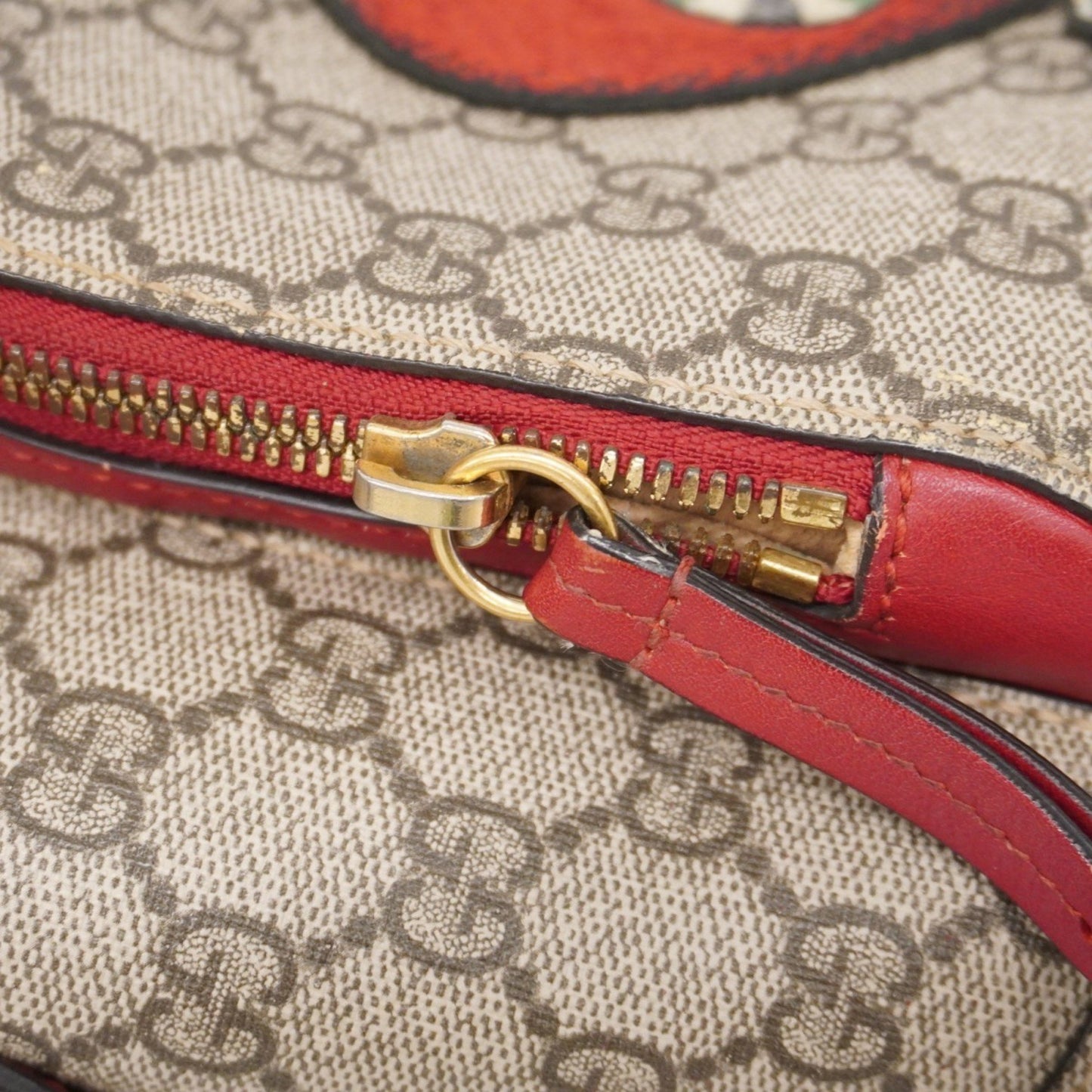 Gucci Backpack/Daypack Gg Supreme Sherry Line 427042 Beige Red