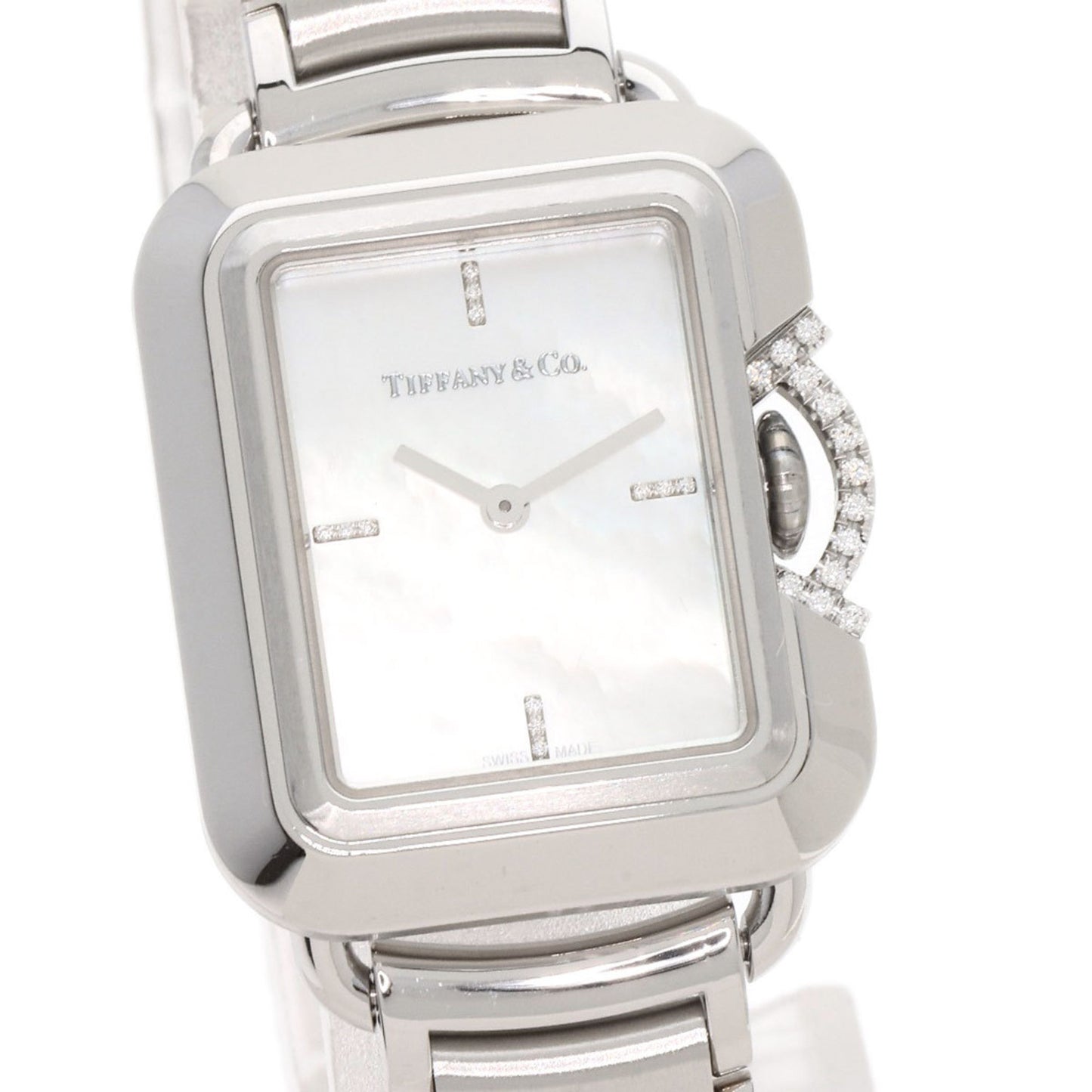 Tiffany 69546161 T Rectangle 375 Limited Edition Watch Stainless Steel Ss