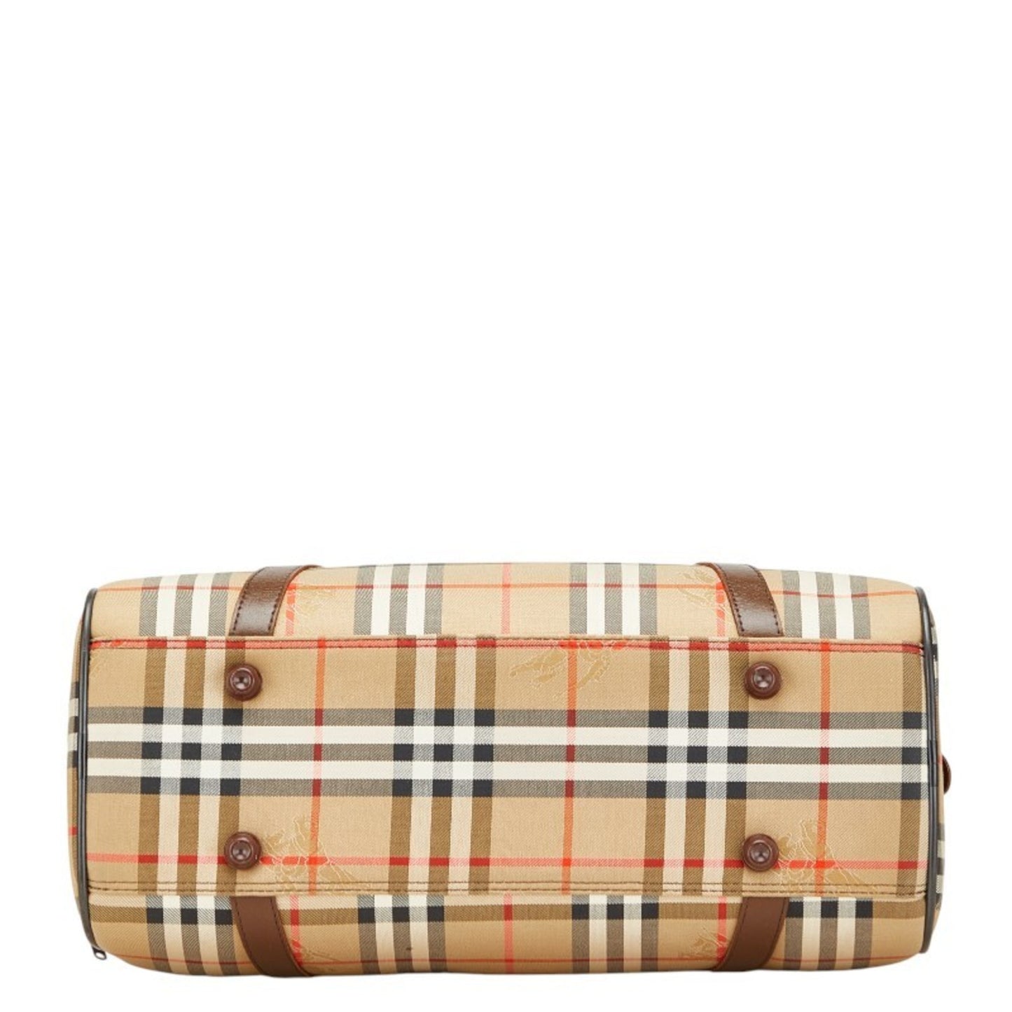 Burberry Nova Check Shadow Horse Boston Bag In Beige
