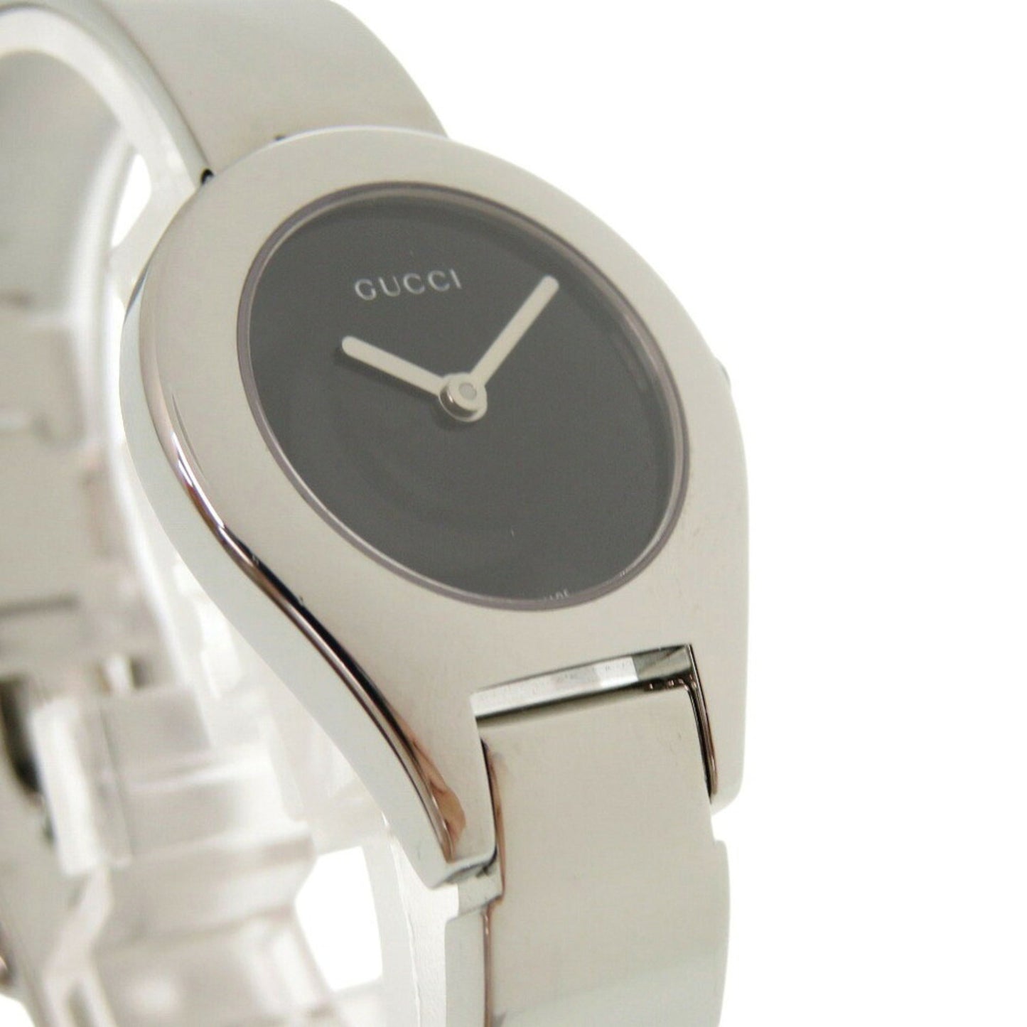 Gucci 6700L Stainless Steel Black/Silver Dial Quartz Watch 0566Gucci