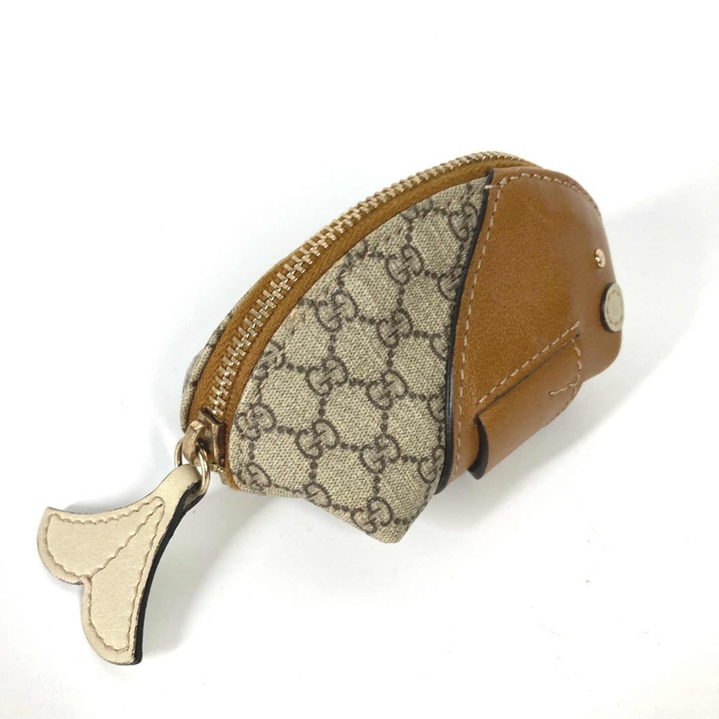Gucci 256862 Gg Plus Whale Wallet/Coin Case In Pvc/Leather