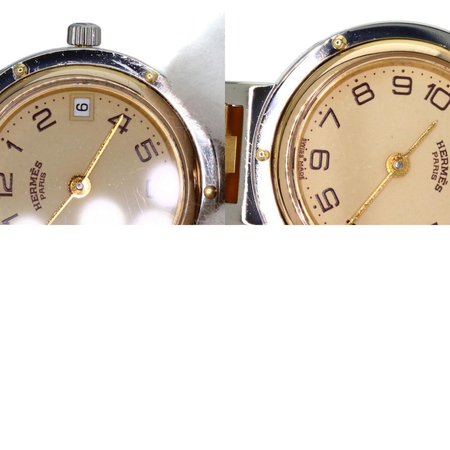 Hermes Clipper Old Buckle Watch Stainless Steel Ssxgp