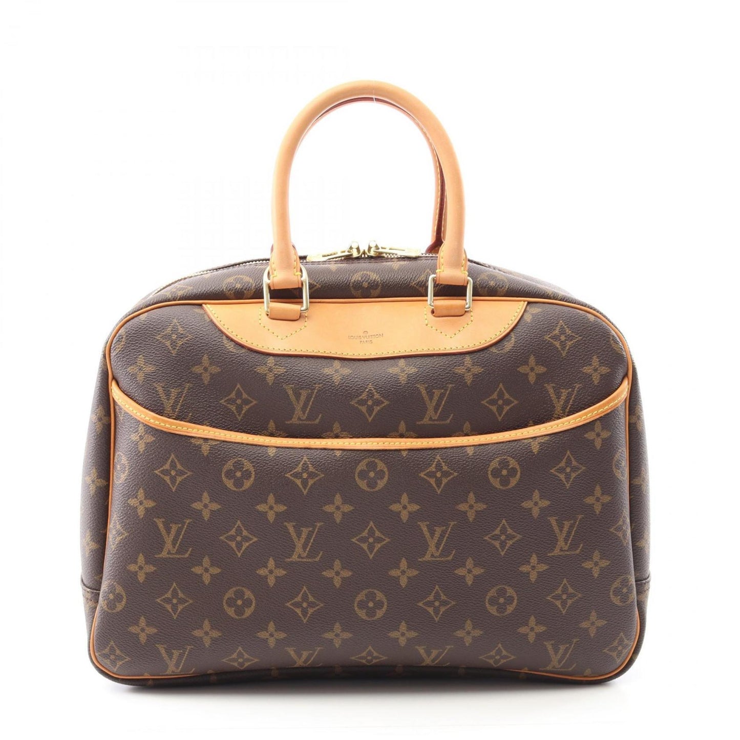 Louis Vuitton Deauville Bowling Vanity Handbag In Coated Canvas And Leather With Monogram Design