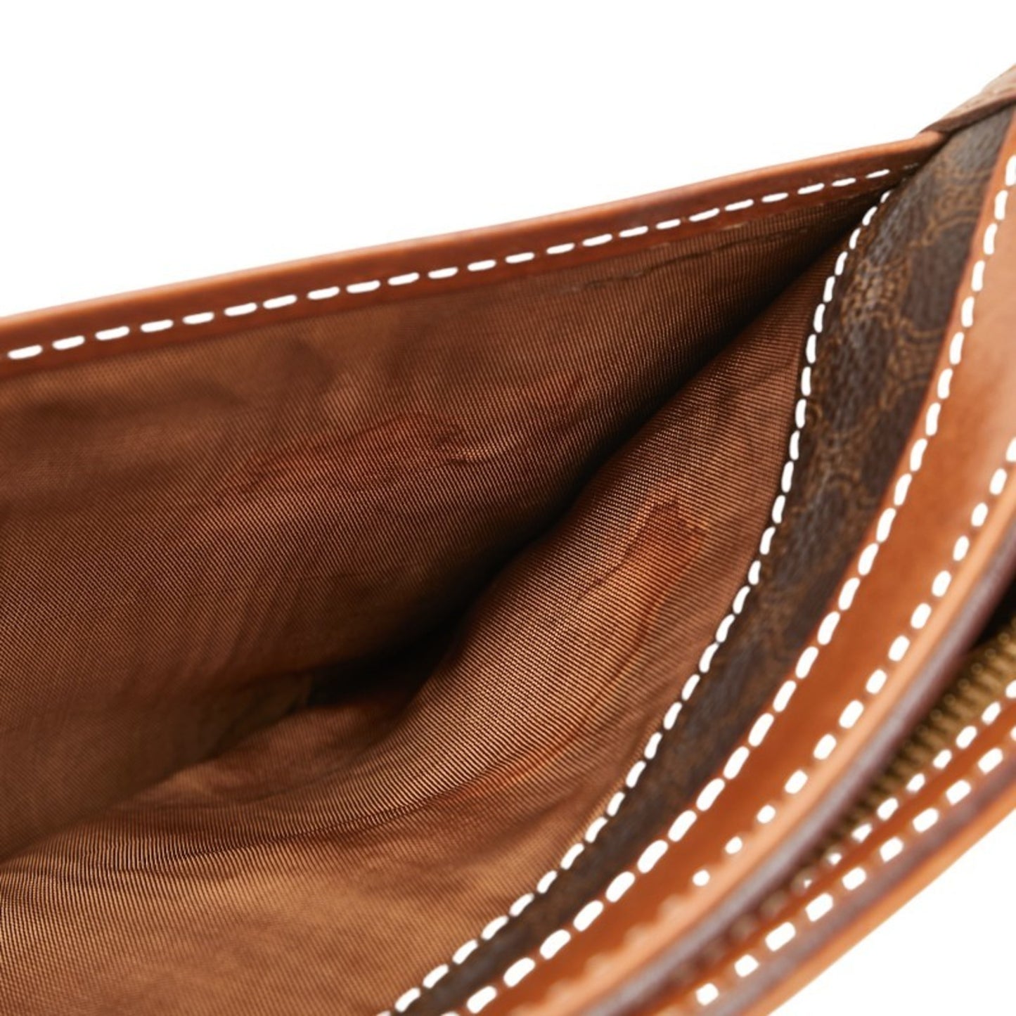 Celine Macadam Clutch Bag/Second Bag In Brown Leather