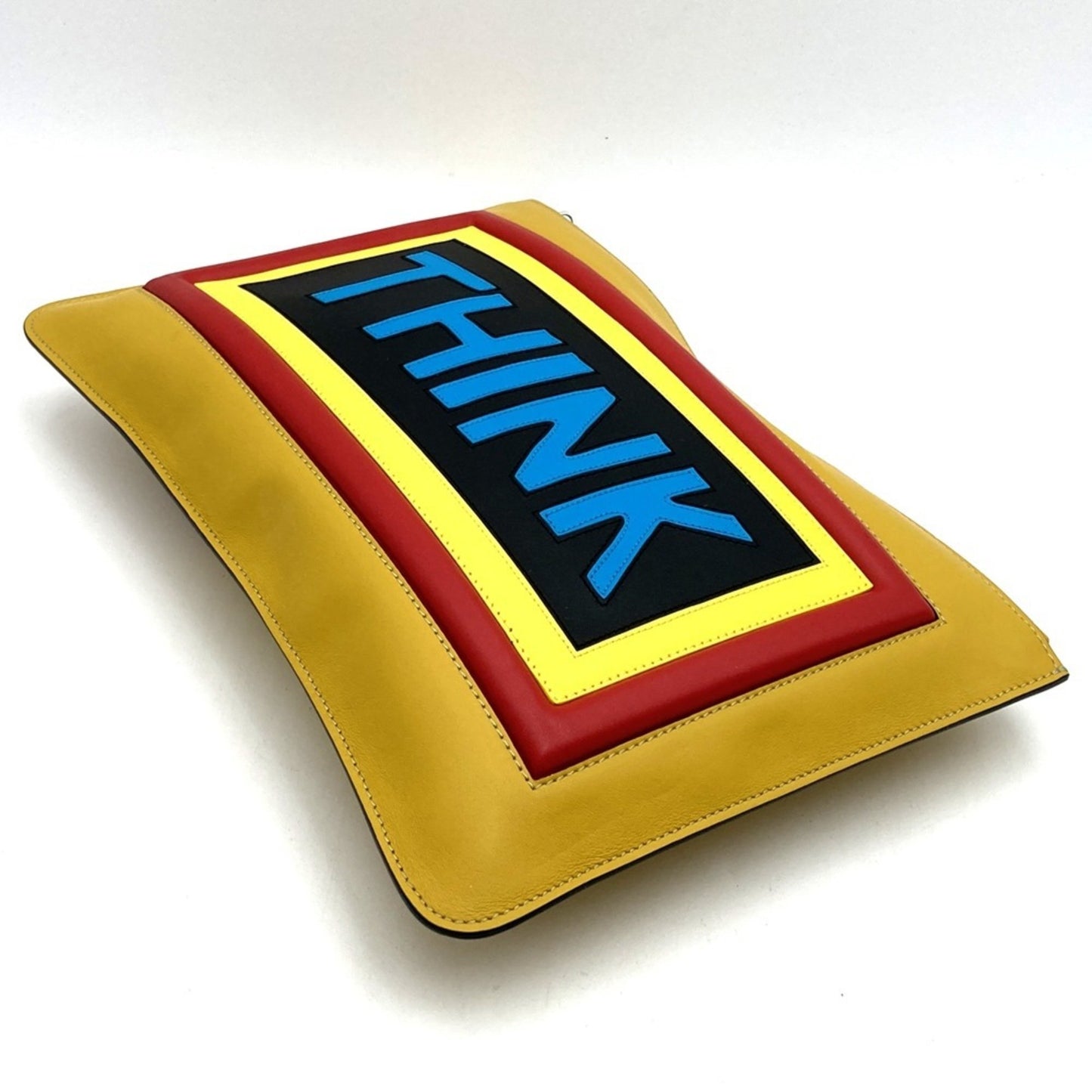 Fendi 7No078 Clutch Bag Think Yellow