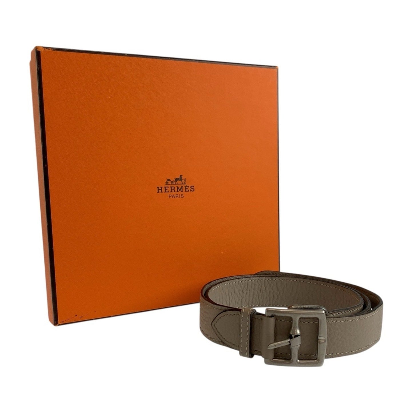 Hermes Etrivire Beige Togo Leather Belt
