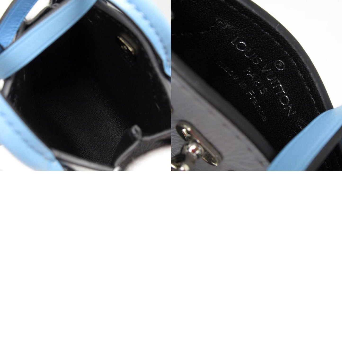 Louis Vuitton Charm Keychain City Steamer Leather Blue