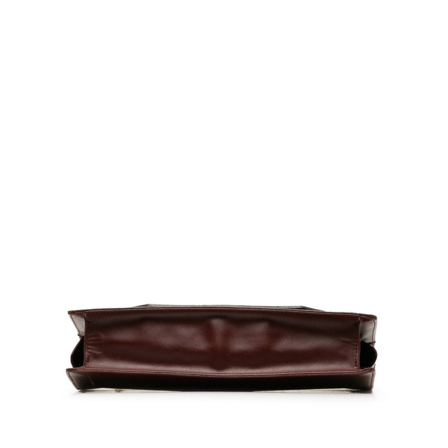 Cartier Must Line Second Bag Wine Red Leather