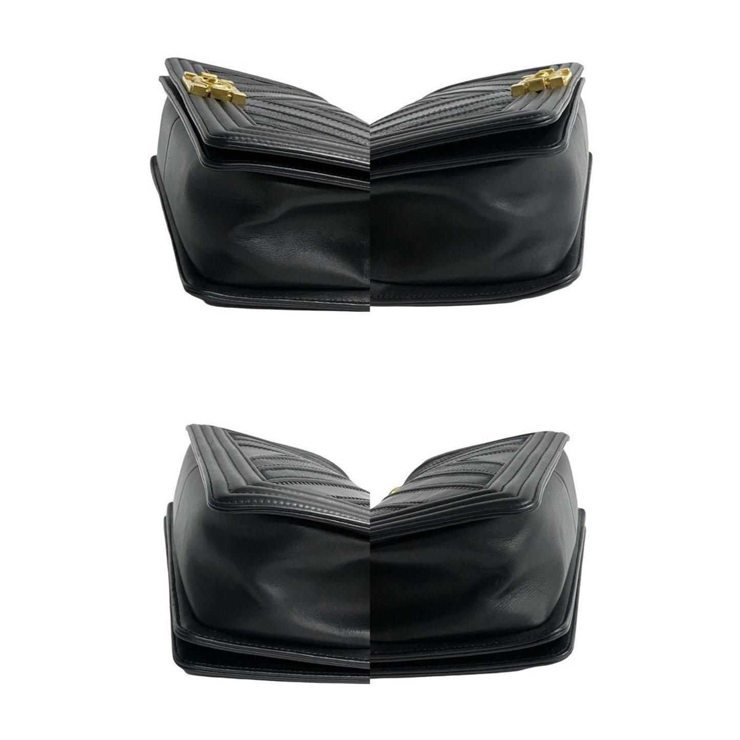 Chanel Boy Chanel Leather Mini Shoulder Bag/Handbag In Black