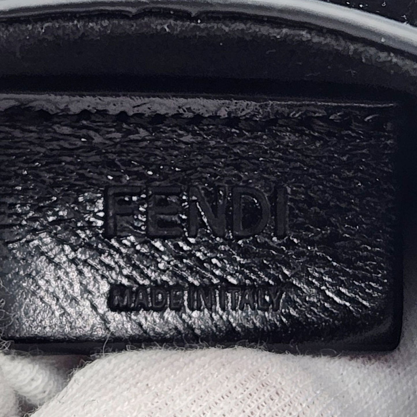 Fendi Phone Case Zucca 7Ar944 Black Brown Leather Canvas