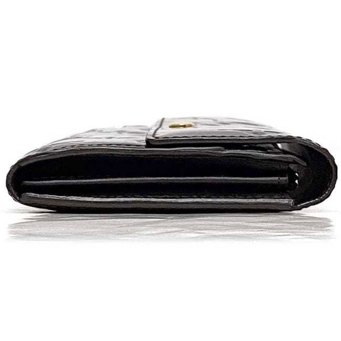 Louis Vuitton Bi-Fold Long Wallet Portefeuille Sarah Ec-22974 Wine Red Amaranth Monogram Vernis