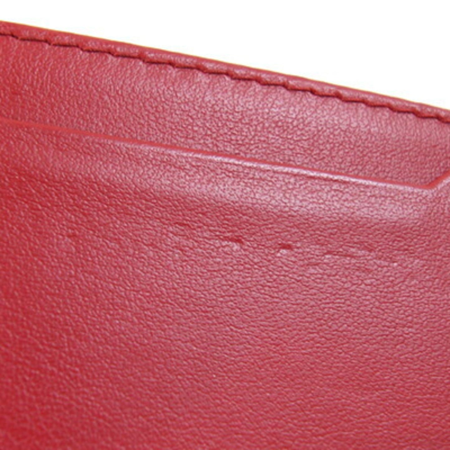 Prada Card Case 1Mc004 Red And Black Leather Pass Case
