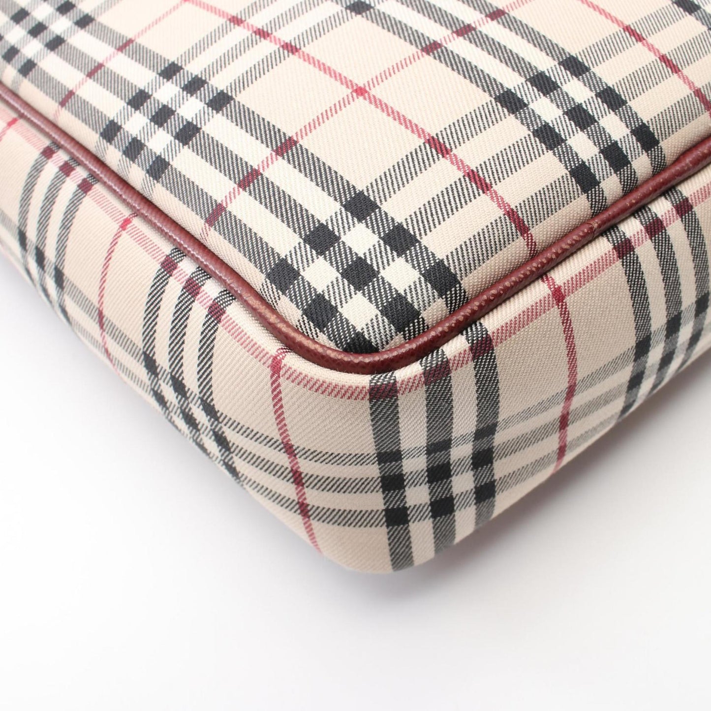 Burberry Nova Check Shoulder Bag Canvas Leather