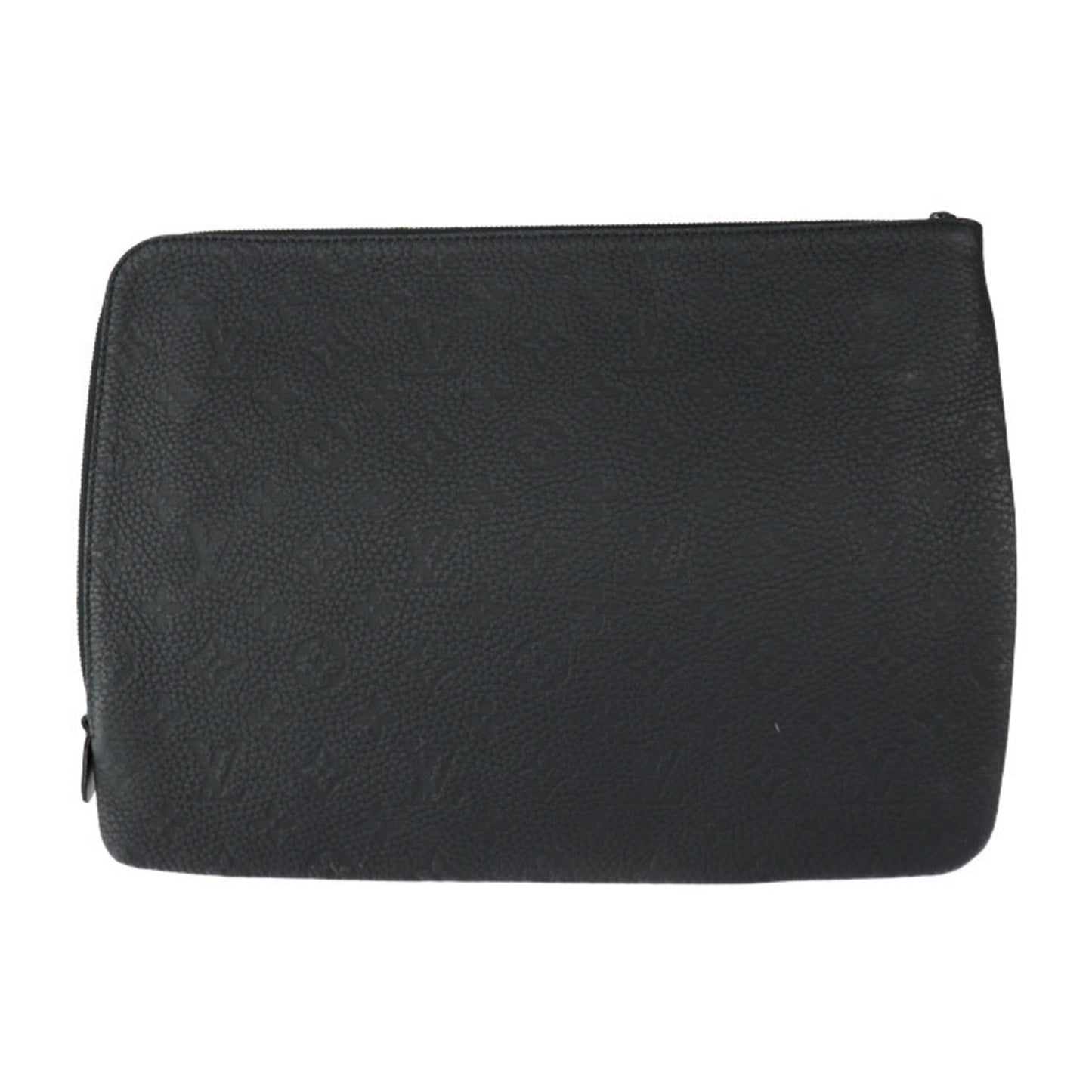Louis Vuitton Etuit Voyage Second Bag M59479 Taurillon Leather Black Clutch Pouch Monogram L-Shaped