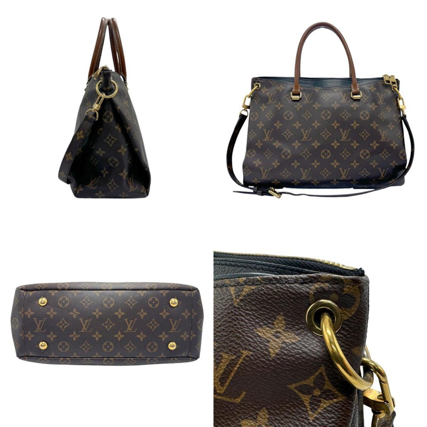 Louis Vuitton Louis Vuitton Shoulder Bag Handbag Monogram Pallas Mm Canvas Noir