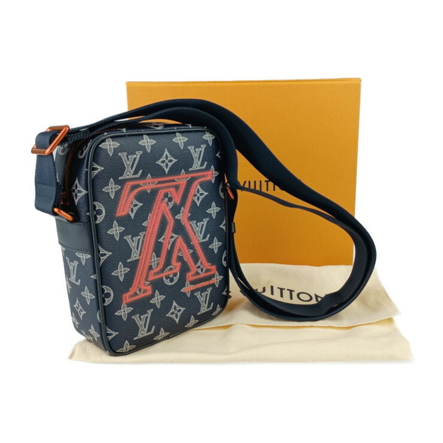 Louis Vuitton Louis Vuitton Shoulder Bag Danube Pm Upside Down M43678 Navy Monogram Ink Canvas