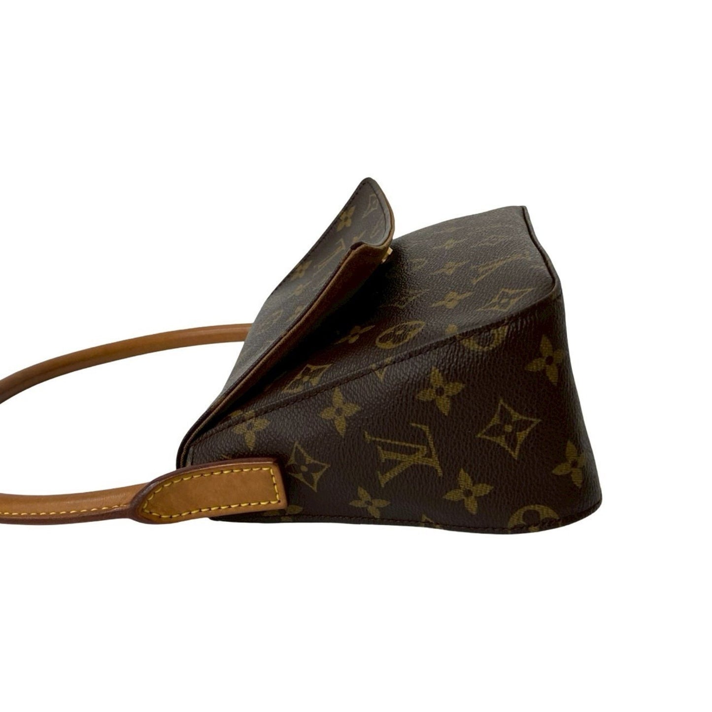 Louis Vuitton Looping Monogram Leather Handbag/One Shoulder Bag Brown 37775