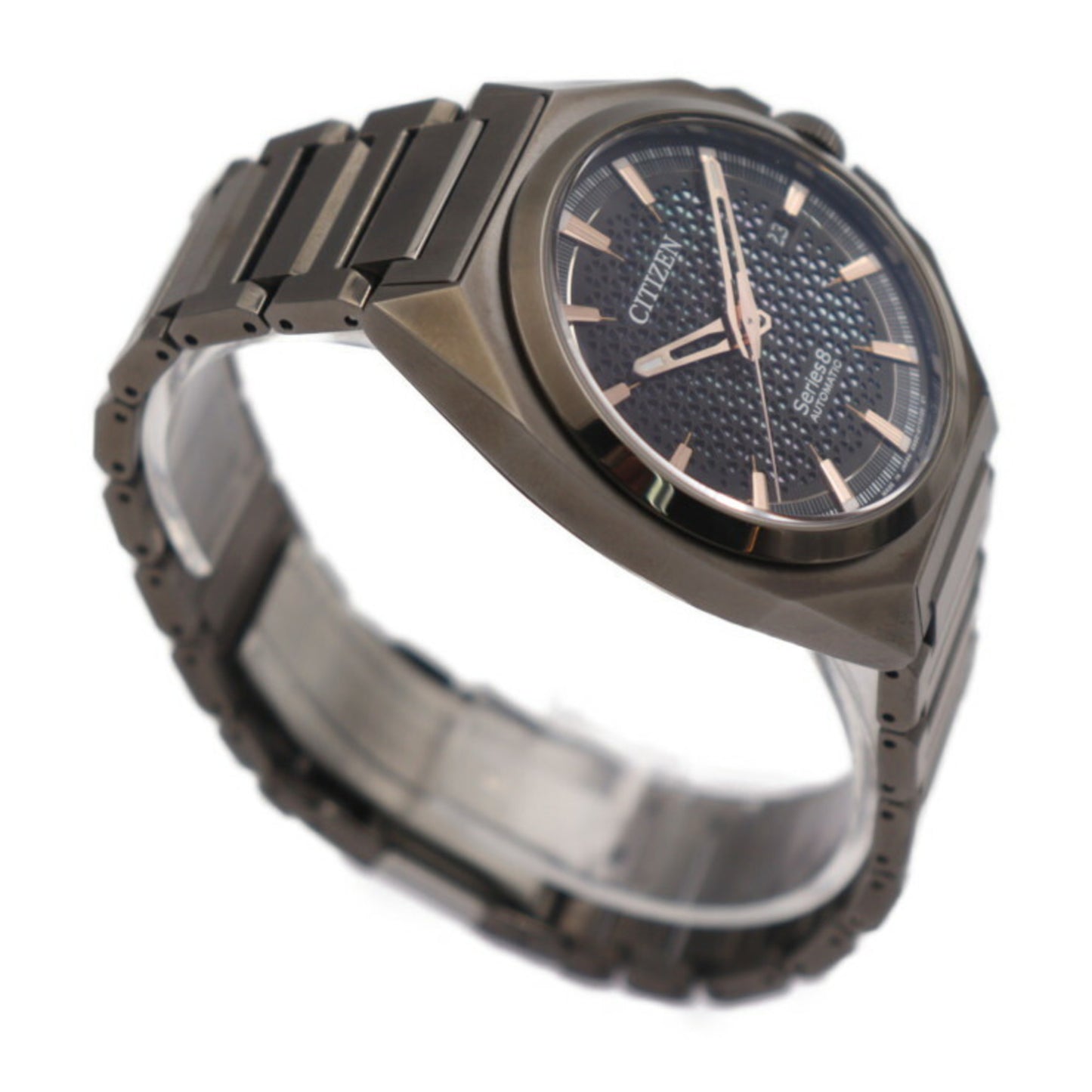 Citizen Mechanical 830 Series 8 Watch Na1015-81Z Stainless Steel Grey Automatic 2411043010045R1