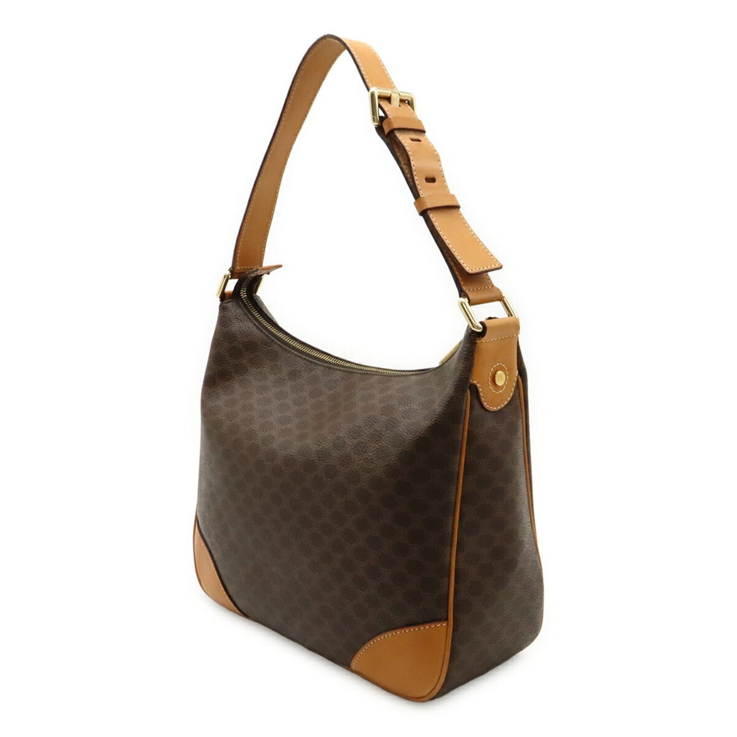 Celine Macadam Shoulder Bag In Pvc And Leather