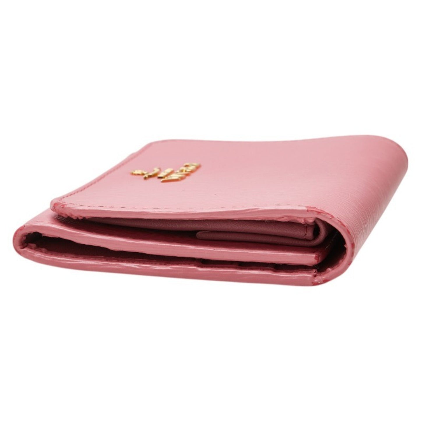 Prada Tri-Fold Wallet Pink Leather