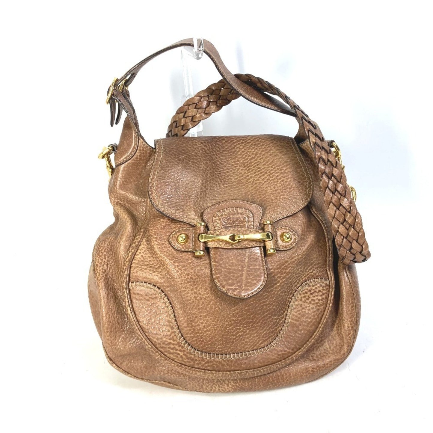 Gucci 223955 Horsebit Shoulder Bag Leather