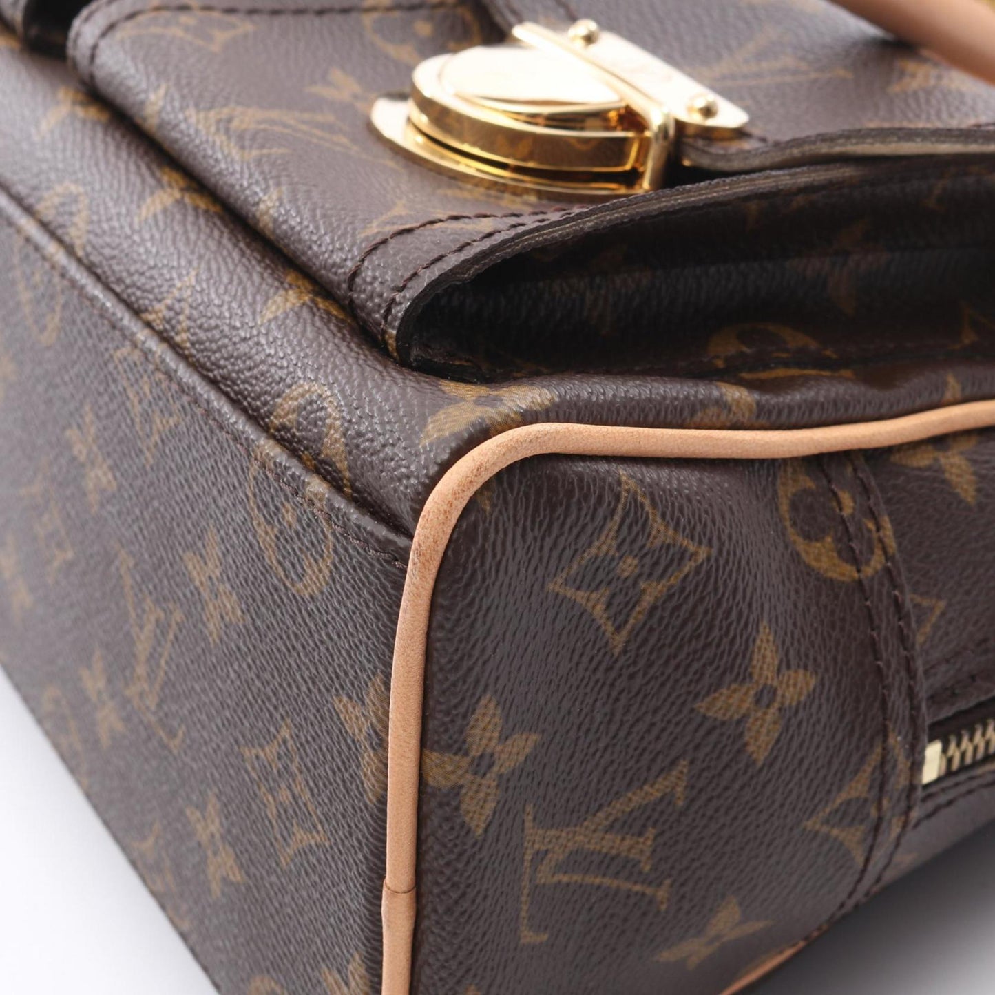 Louis Vuitton Manhattan Pm Handbag Coated Canvas Leather Monogram