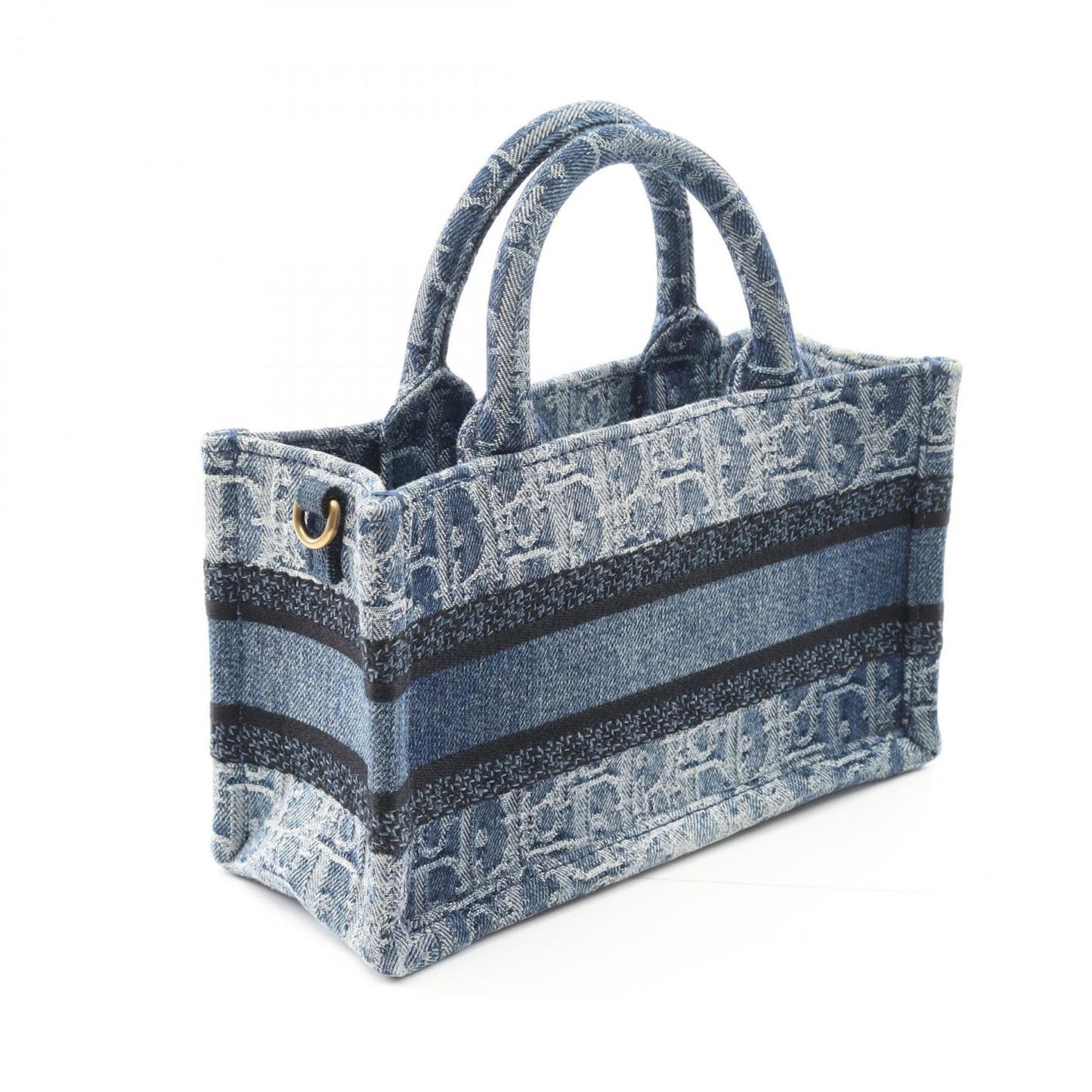 Christian Dior Dior Bo Tote Book Tote Mini Handbag Denim