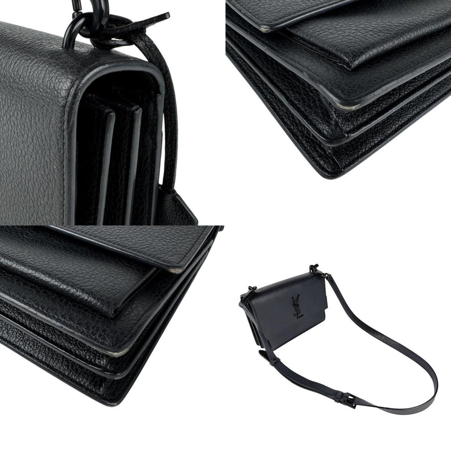 Saint Laurent Shoulder Bag In Black Leather For Women