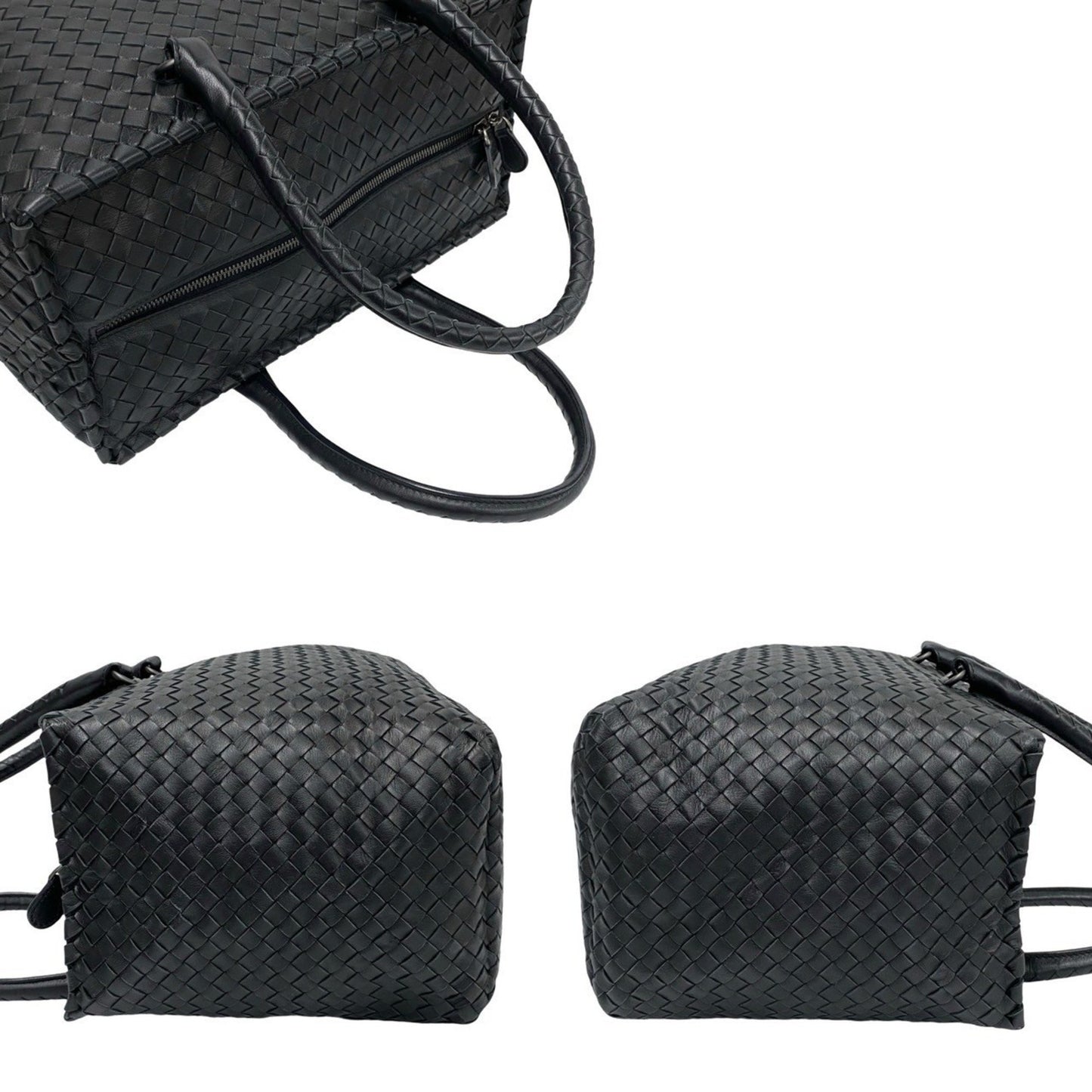 Bottega Veneta Intrecciato Leather Boston Bag
