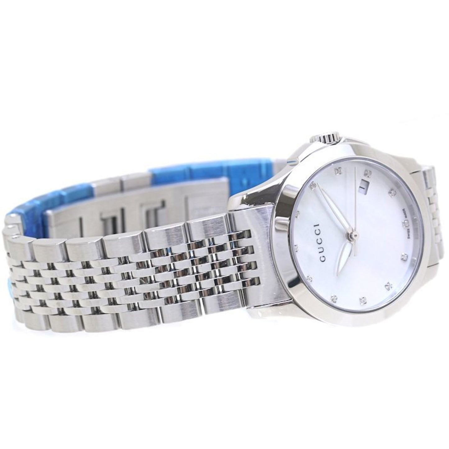 Gucci G-Timeless 12P Diamond Shell Watch
