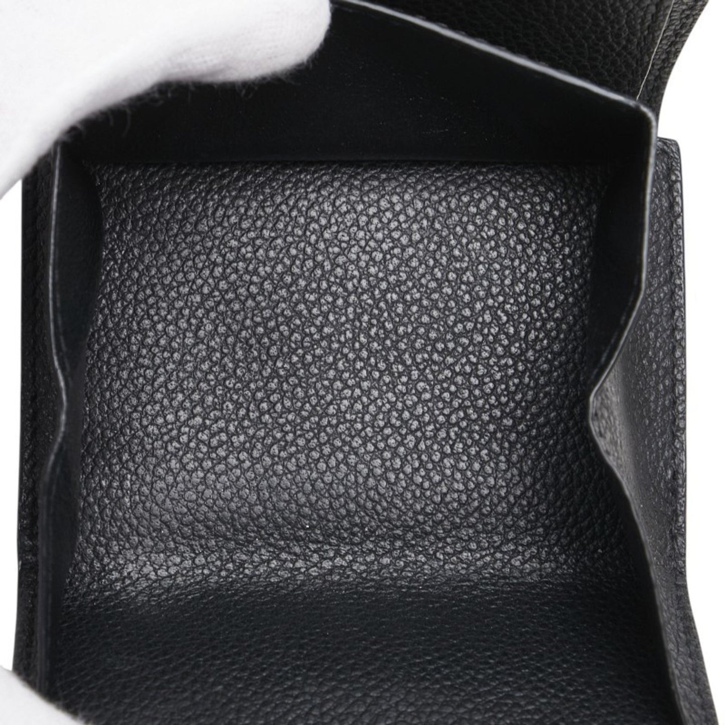 Saint Laurent Tri-Fold Compact Wallet Black Leather