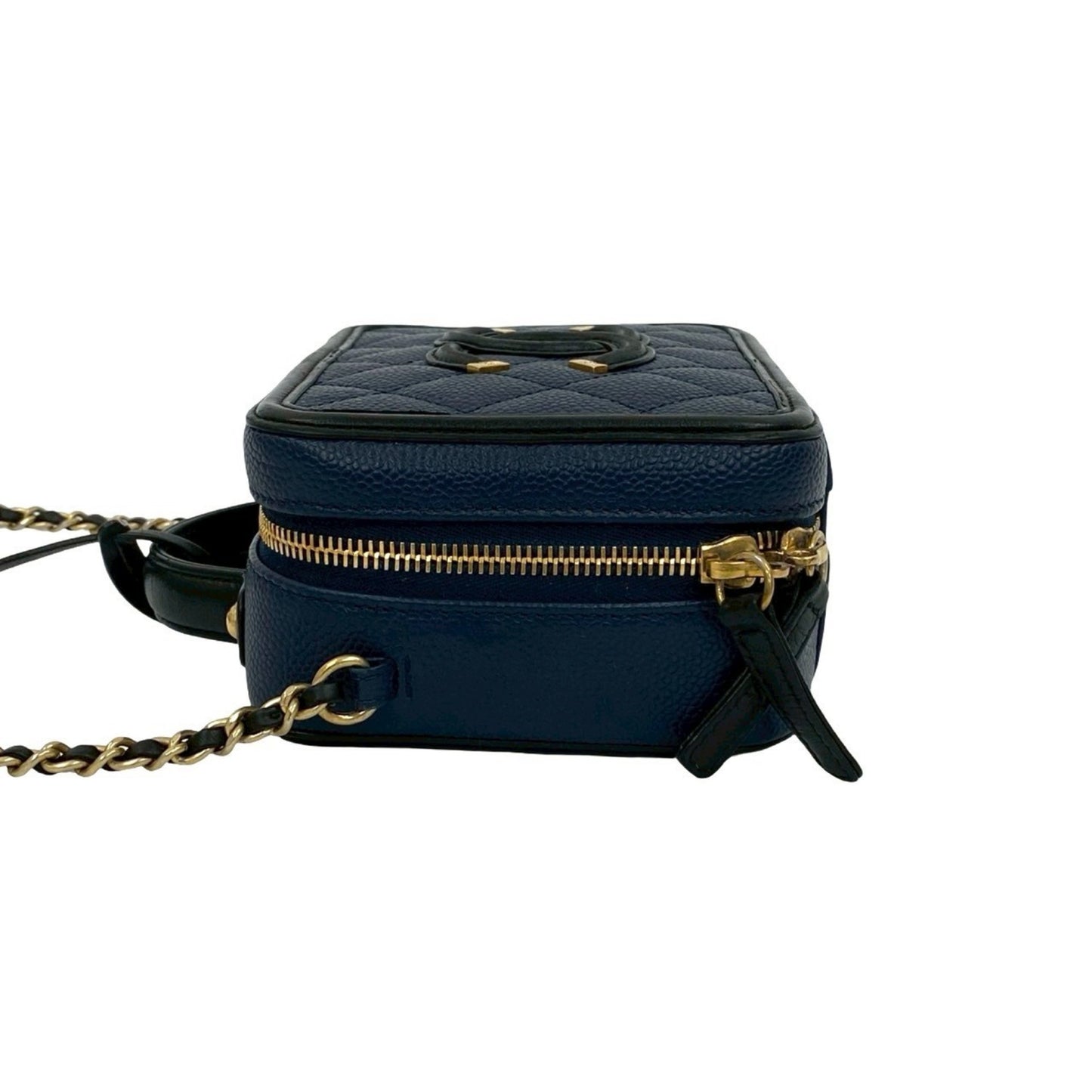 Chanel Cc Filigree Matelasse Coco Caviar Skin 2-Way Handbag/Shoulder Bag 25727