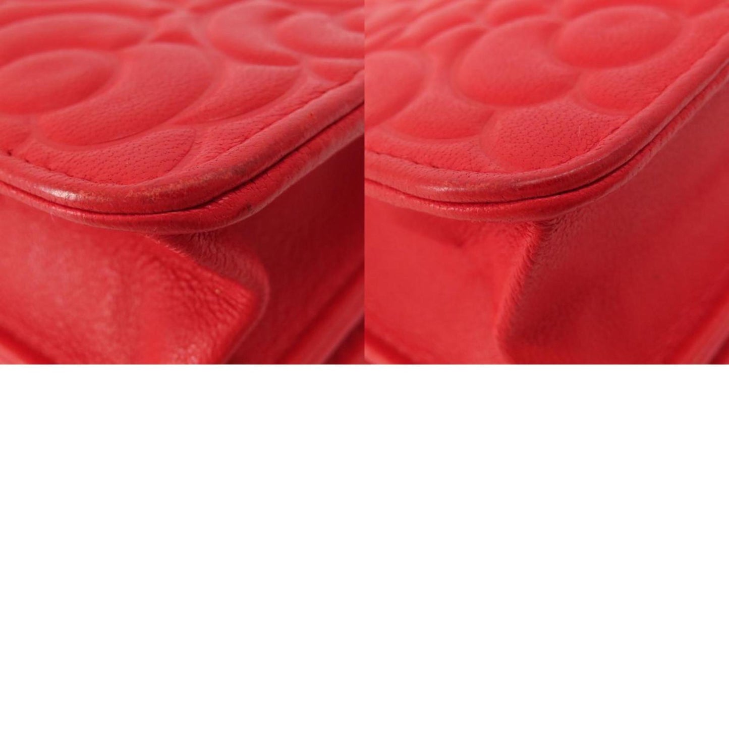 Chanel Chain Wallet Camellia Coco Mark Long Leather