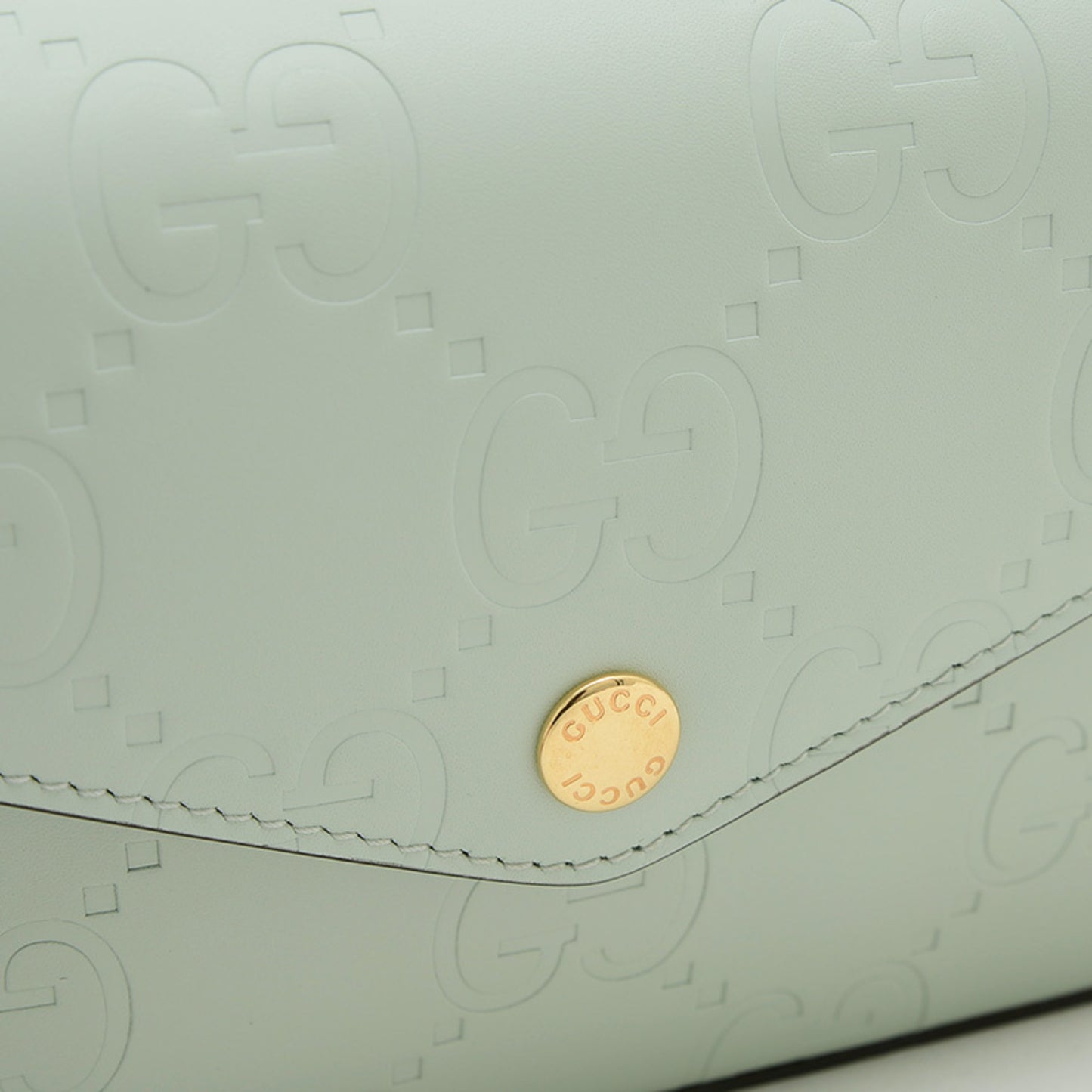 Gucci Gg Leather Super Mini Shoulder Bag Green 772794 Bp