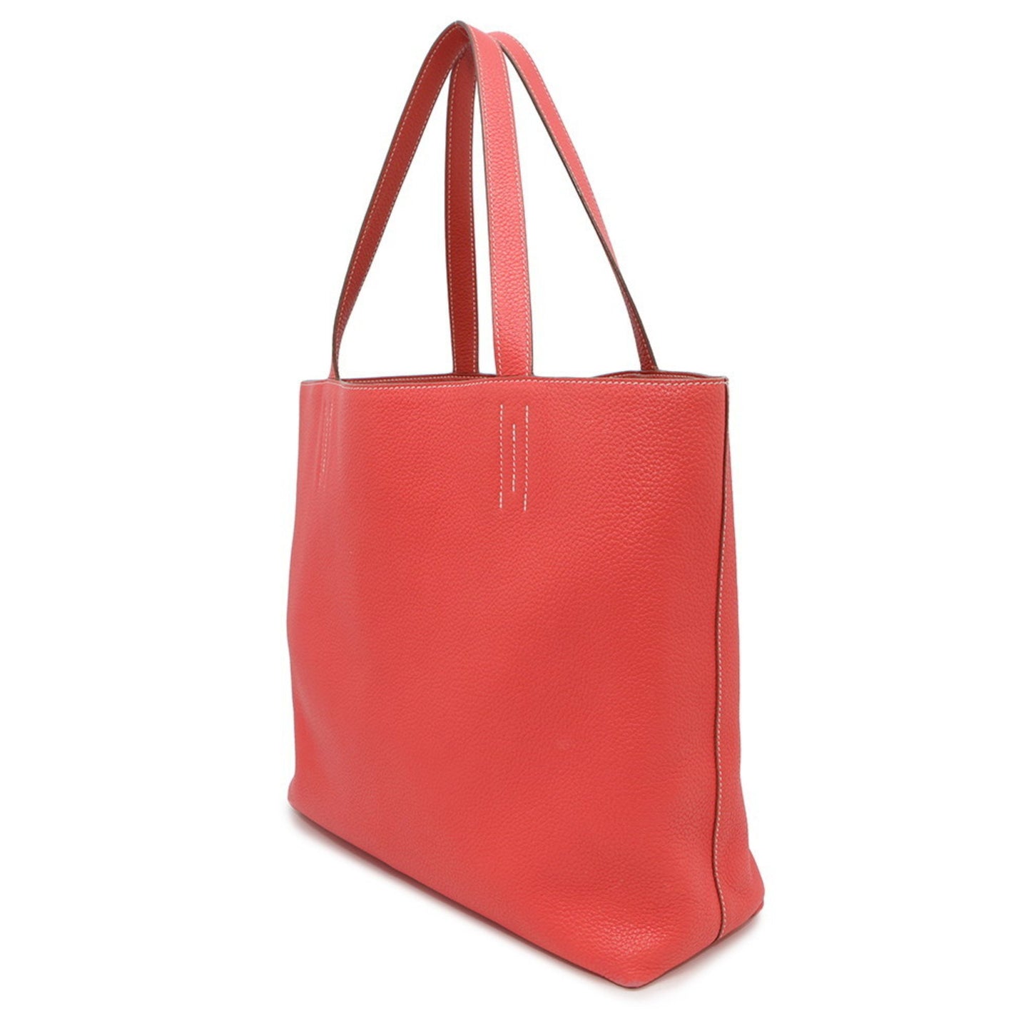 Hermes Tote Bag Double Sens 45 Rose Jaipur Sanguine Taurillon Clemence ?R Stamp