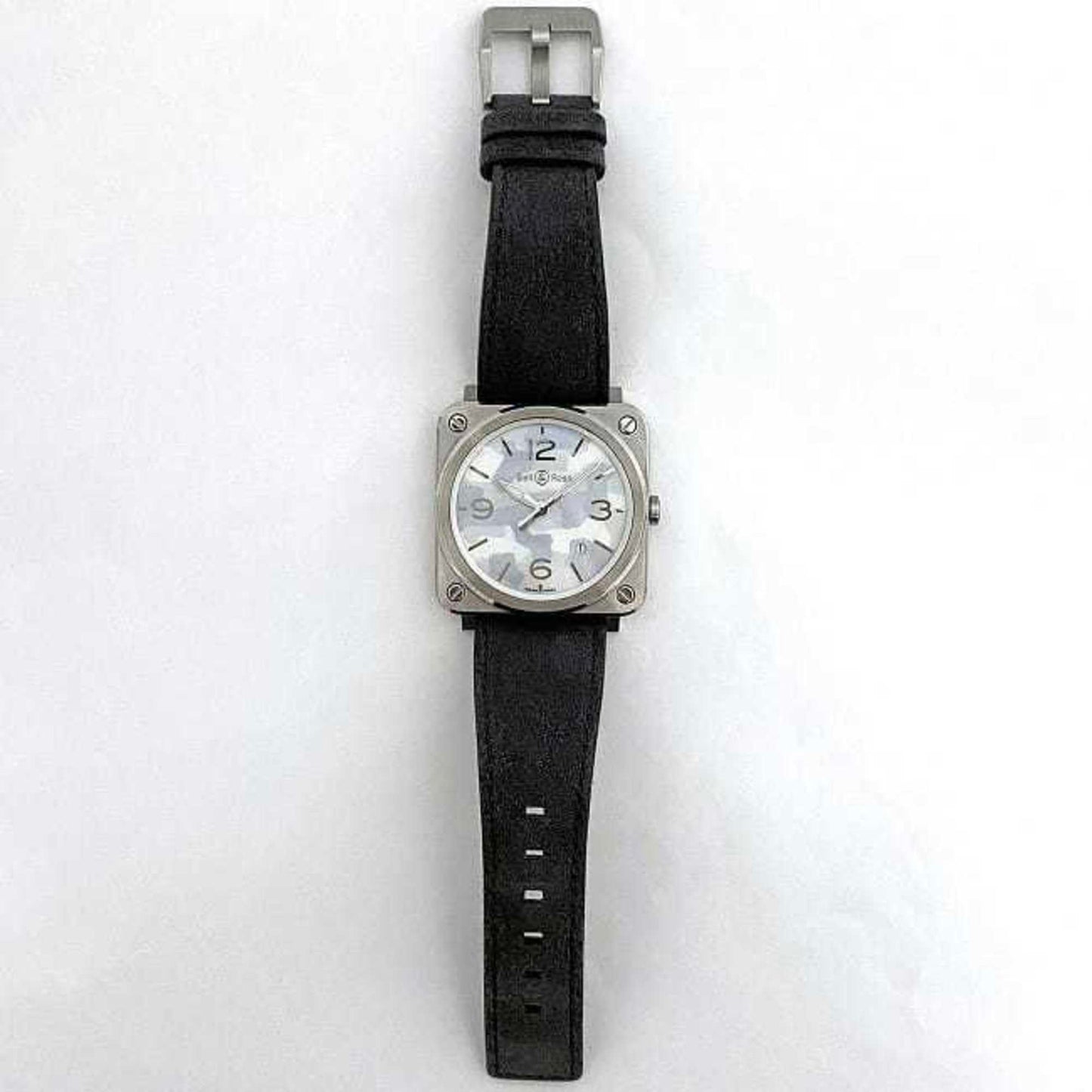 Bell & Ross Watch Aviation 39 F-22679 Camouflage White Shell Silver Gray Brs-64-S